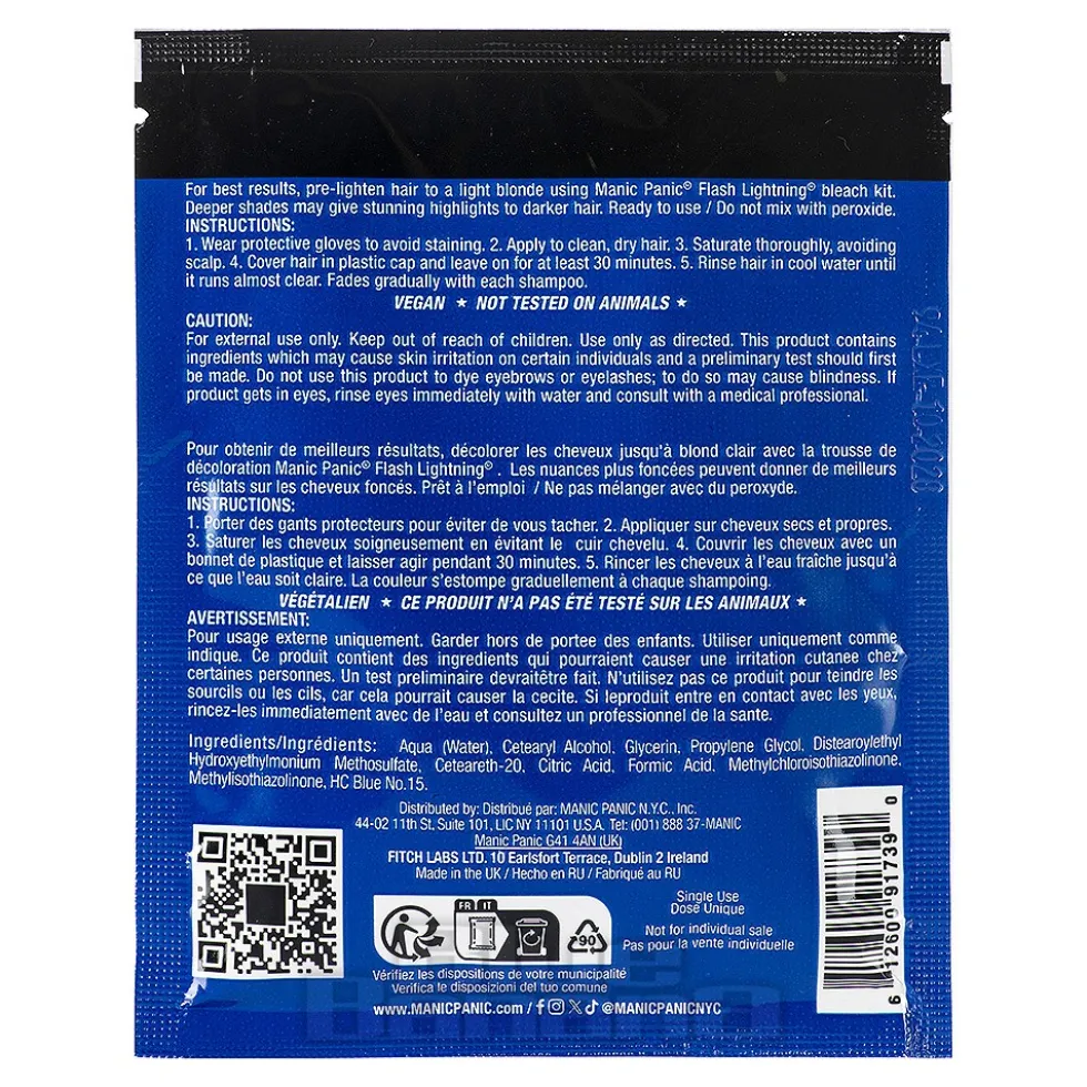 Manic Panic High Voltage Classic Cream Formula Colour Pouch (Rockabilly Blue)