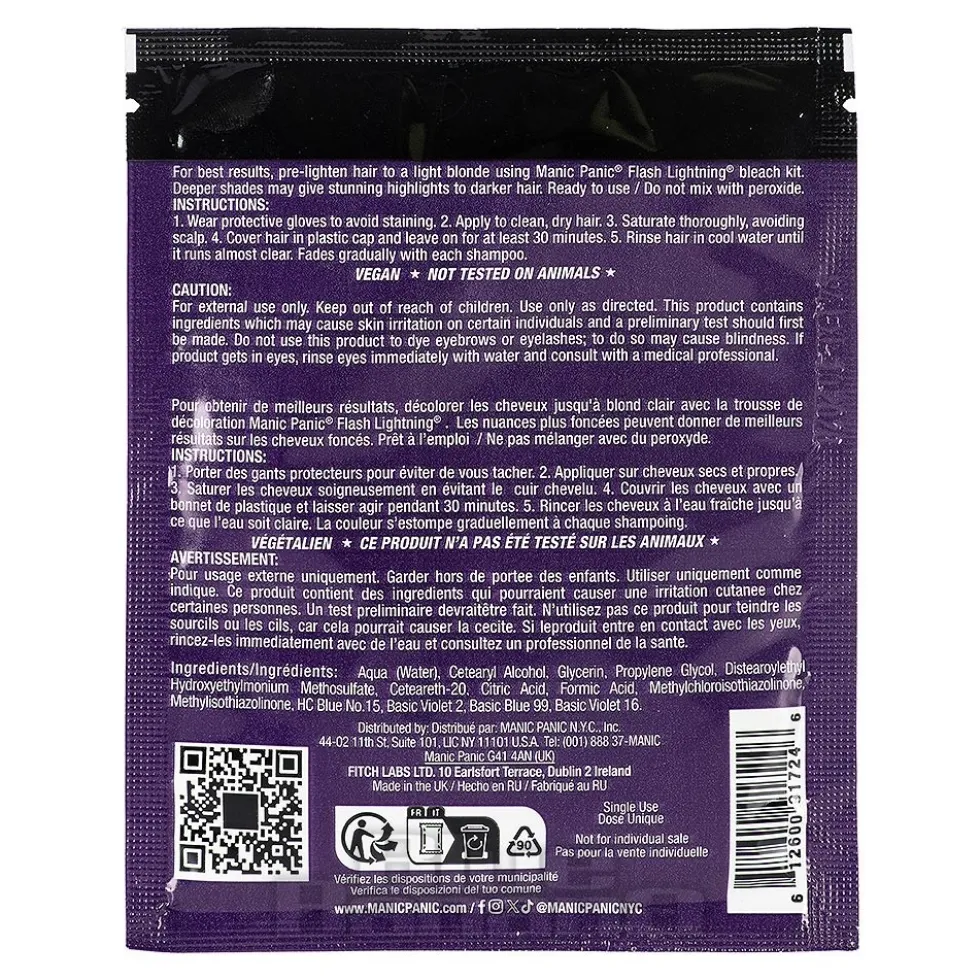 Manic Panic High Voltage Classic Cream Formula Colour Pouch (Purple Haze)