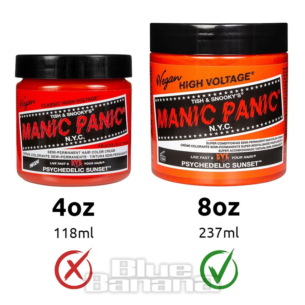 Manic Panic 8oz High Voltage Classic Cream Formula Colour Hair Dye (Psychedelic Sunset)