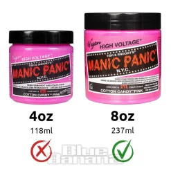 Manic Panic 8oz High Voltage Classic Cream Formula Colour Hair Dye (Cotton Candy Pink)