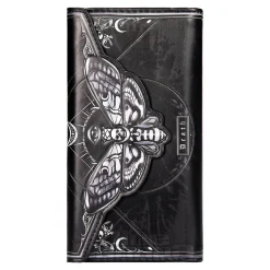 Nemesis Now Death's Head Moth Embossed Gothic Purse (Black)