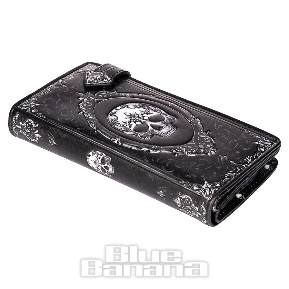 Nemesis Now Gothic Baroque Skull Embossed Purse (Black)