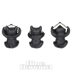 Nemesis Now Three Wise Spell Cats Cat Figurines (Black)