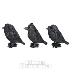 Nemesis Now 3 Wise Ravens Figurines (8.7 CM)