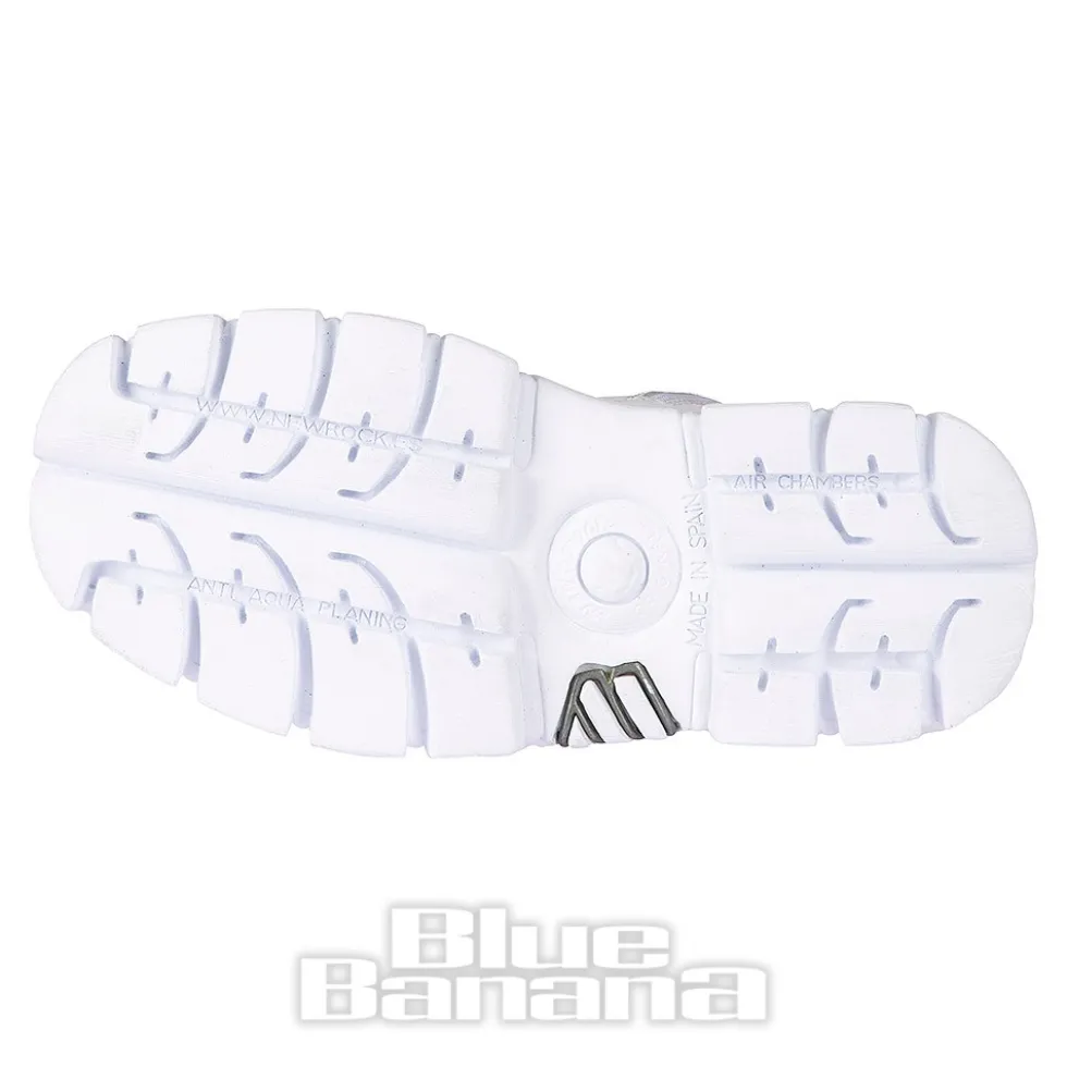 New Rock Metallic M.MILI083C-C7 Boots (White)
