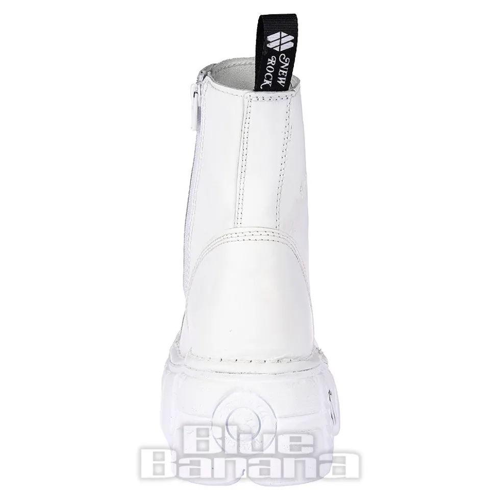 New Rock Metallic M.MILI083C-C7 Boots (White)