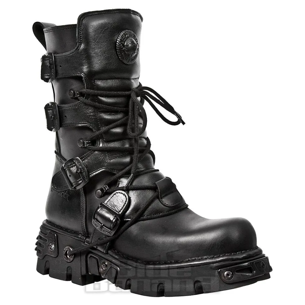 New Rock M.373-S18 Reactor Calf Boots (Black)