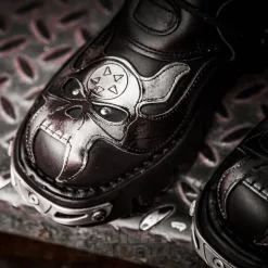 New Rock M.107-S2 Reactor Demon Flame Calf Boots (Black)