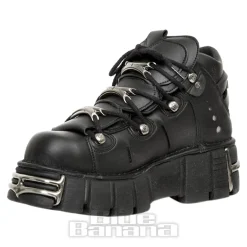 New Rock M-106-VS1 Vegan Ankle Boots (Black)