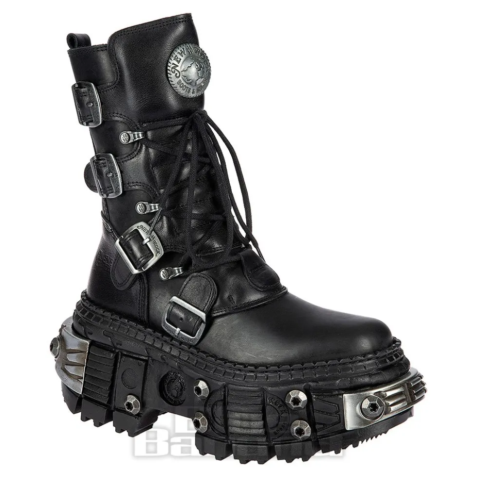 New Rock M.WALL1473-S11 Boots (Black)
