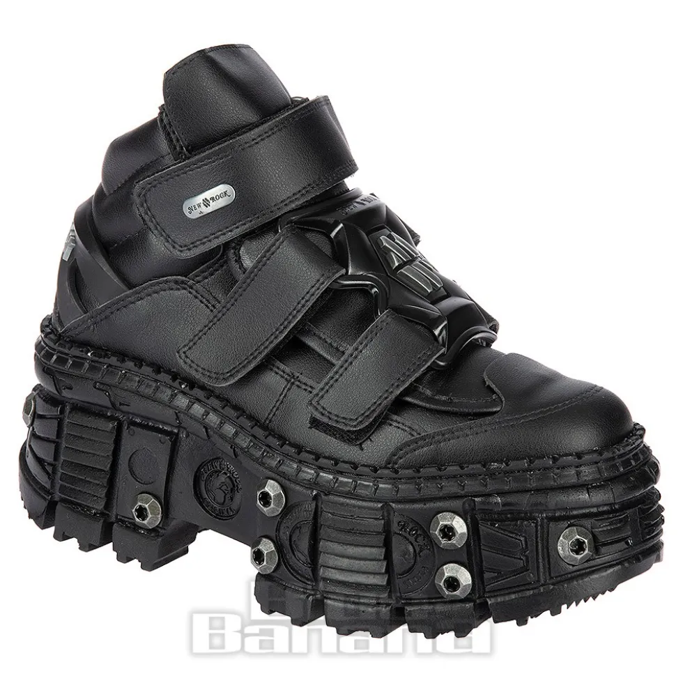 New Rock M.WALL285-V10 Vegan Shoes (Black)