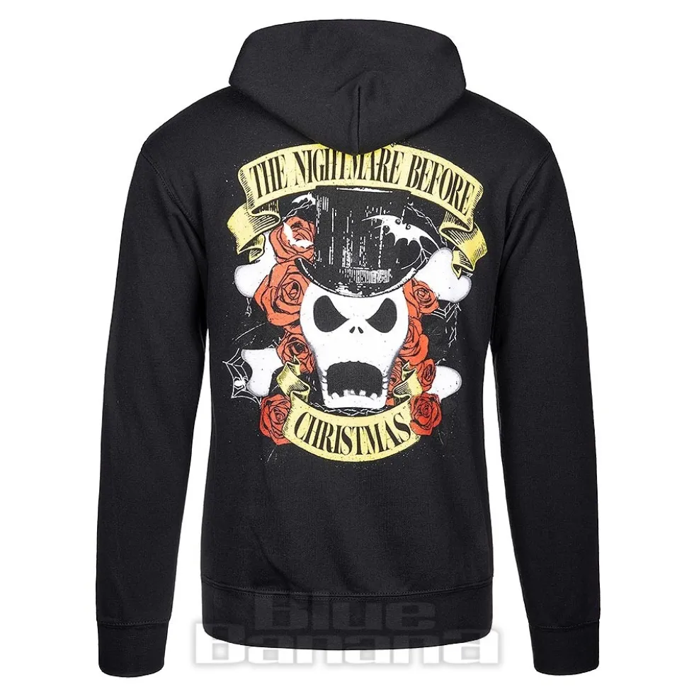Nightmare Before Christmas Skulls N Roses Hoodie (Black)