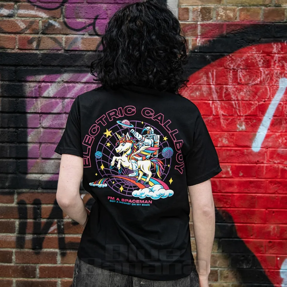 Official Electric Callboy Spaceman Unicorn T Shirt (Black)