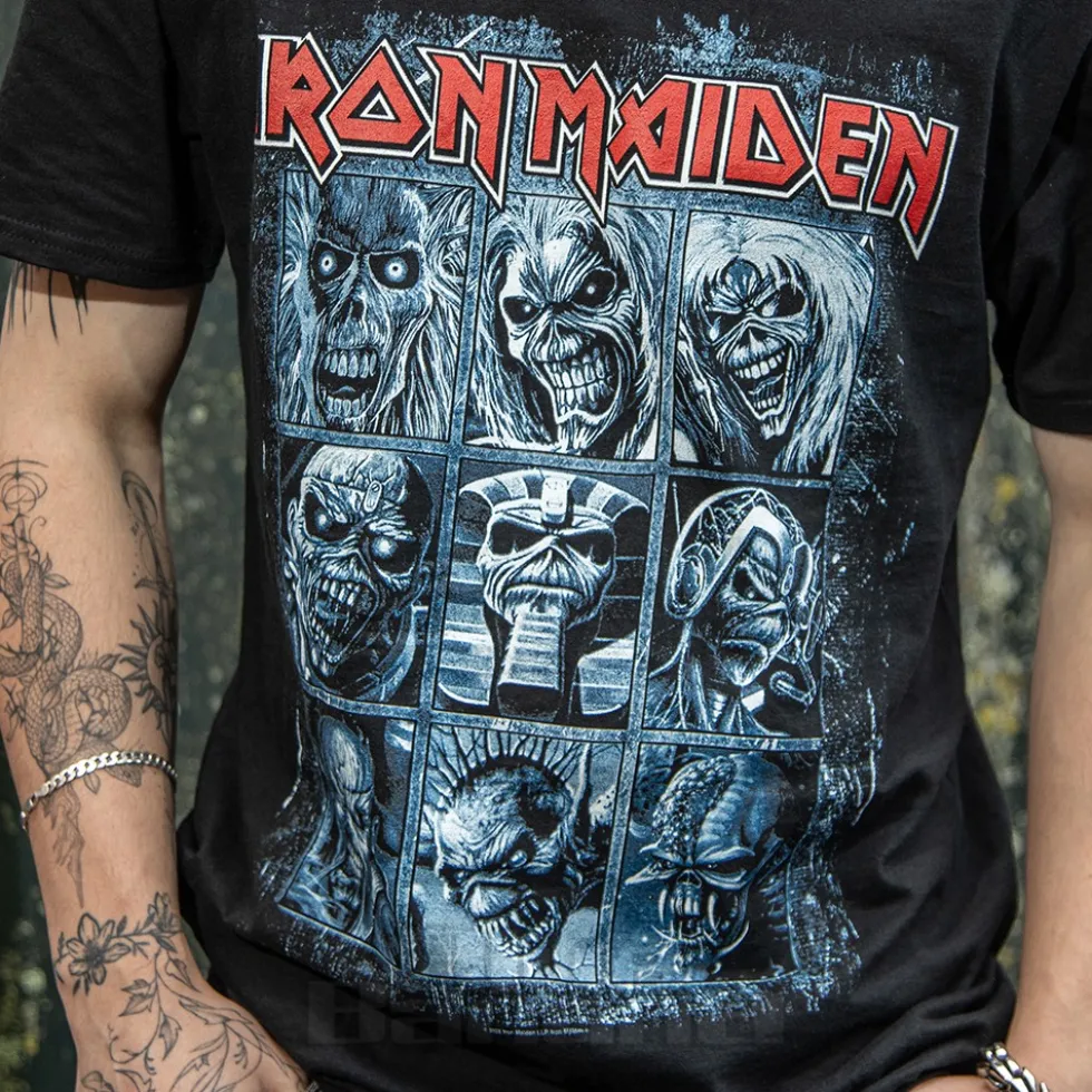 Official Iron Maiden 9 Eddies T Shirt (Black)