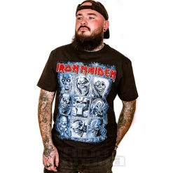 Official Iron Maiden 9 Eddies T Shirt (Black)