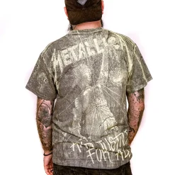 Official Metallica Justice Neon T Shirt (Grey)