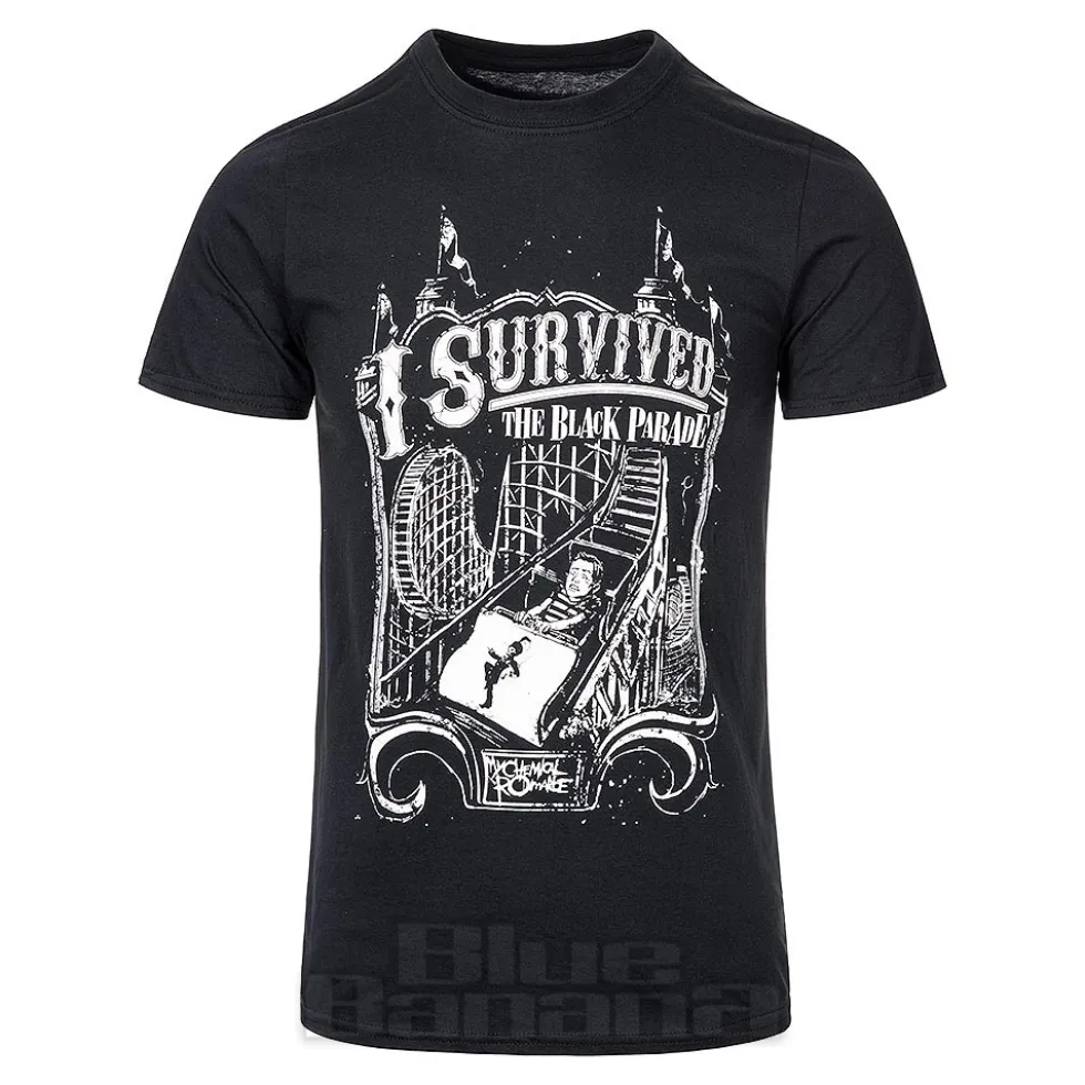 Official My Chemical Romance I Survived The Black Parade T Shirt (Black)