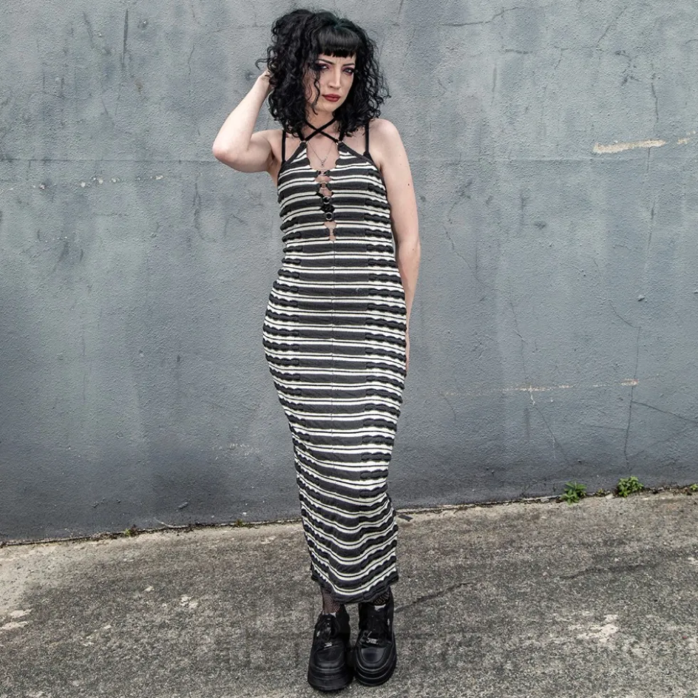 Ragged Priest Fever Dress (Charcoal)