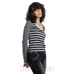 Ragged Priest Talley Top (Grey/Black)