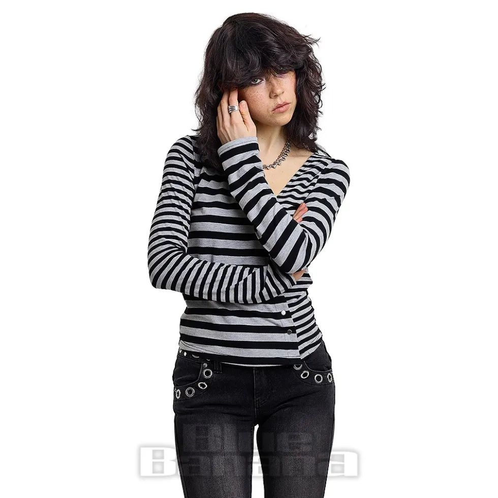 Ragged Priest Talley Top (Grey/Black)