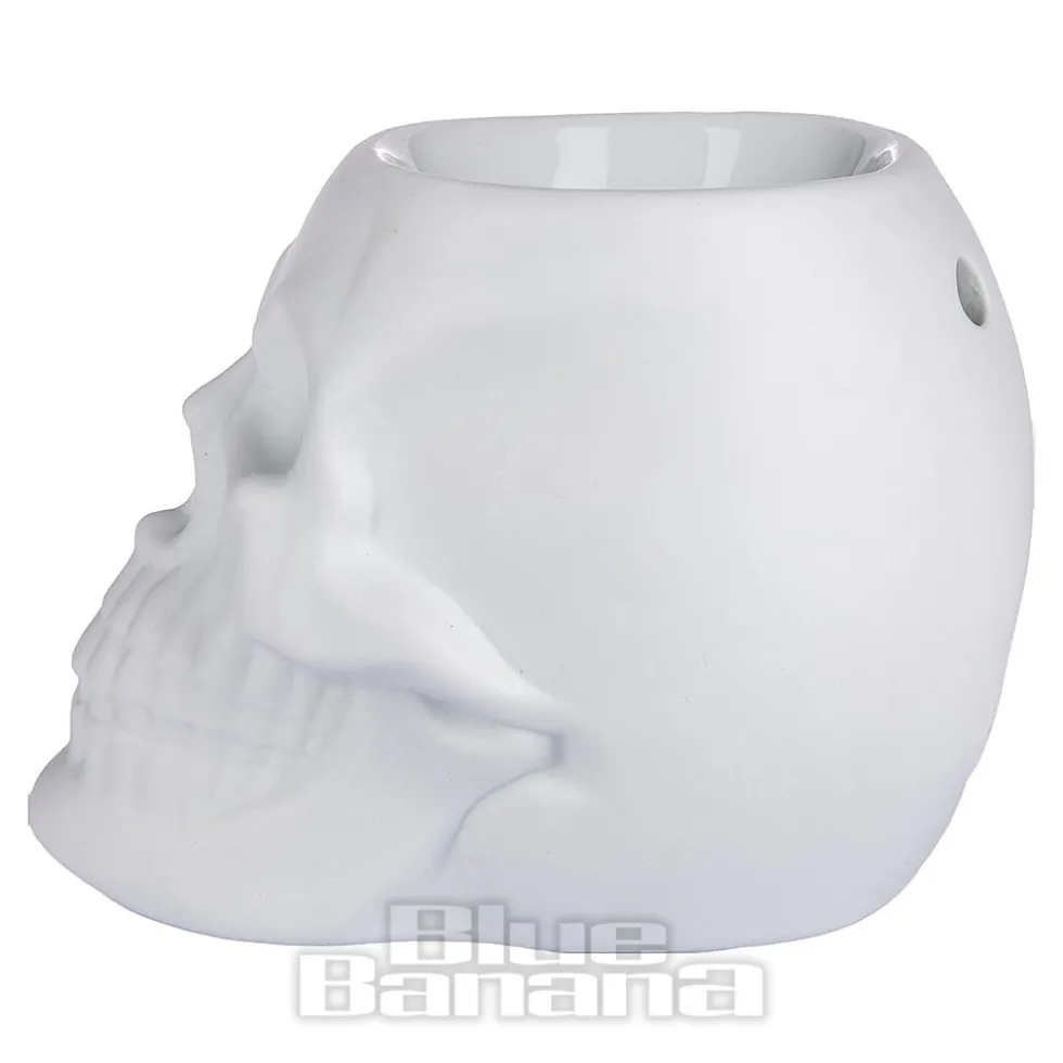 Something Different Skull Oil Burner (White)