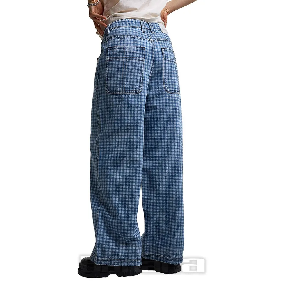 The Ragged Priest Gingham Jeans (Blue)